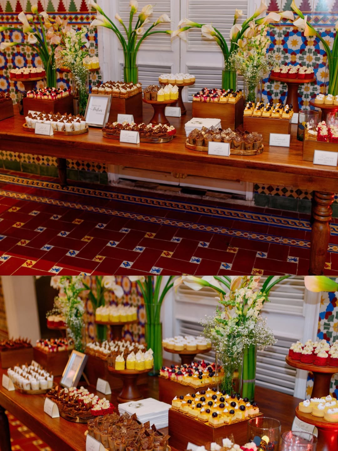 Candy bar en una celebración de boda.